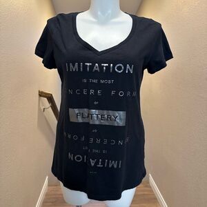 Torrid 2 Plus Woman’s Black Tee “Flattery” Cotton